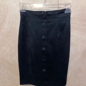 Hm pencil skirt black suede size 2